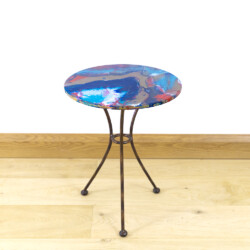 resin circular side table suitable for both indoor and outdoor use